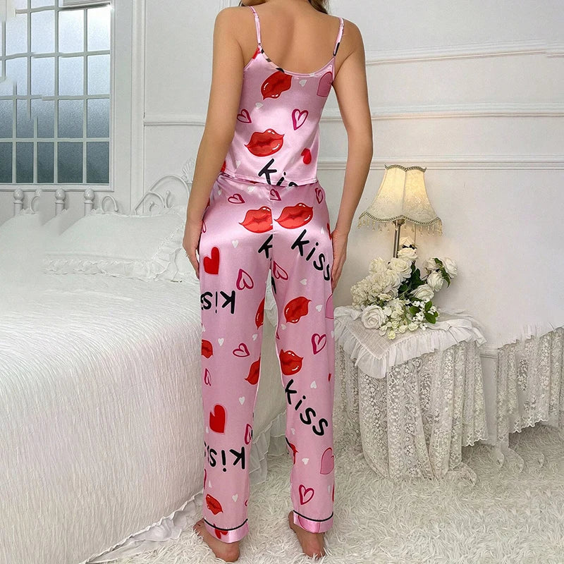 Pyjama Satin Femme Pour Soirée Romantique
